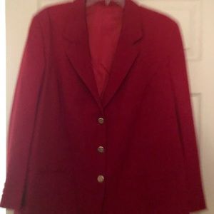 Red Custom Made Blazer with Gold Buttons